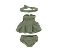 Miniland - Abbigliamento per bambola da 21 cm, accessorio di abbigliamento per bambole, set maglia 21 cm, vestito e cerchietto