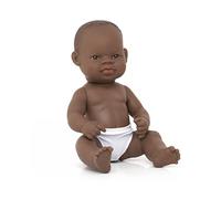 Miniland Boy Bambini Bambola Africana, Multicolore, 31033