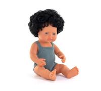 Miniland Bambola caucasica e capelli ricci neri, 38cm, Fraganzed. Diversity. Colourful Edition.