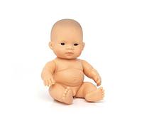 Miniland Bambola di pelle media, 21 cm, per immaginare e imparare | Design anatomico realistico, compatibile con Miniland Dolls, favorisce lo sviluppo emotivo a partire da 10 mesi