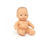 Miniland Bambola di pelle media, 21 cm, per immaginare e imparare | Design anatomico realistico, compatibile con Miniland Dolls, favorisce lo sviluppo emotivo a partire da 10 mesi