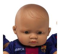 Miniland - Bambola FC Barcelona 21 cm con Divisa Ufficiale Blaugrana - Bambola da Calcio Barça Articolata e da Collezione - Licenza Ufficiale (Latino)