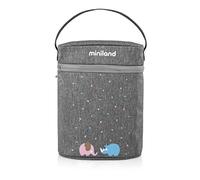 Miniland - Borsa Isotermica per Termos e Biberon Thermibag Double | Custodia Termica Porta Biberon e Bevande | Borsa da Trasporto con Manico, Chiusura a Cerniera e Isolamento Extra (Azure + Rose)
