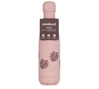 Miniland Bottle Leaves 500ml, bottiglia termica in acciaio inossidabile, che mantiene la temperatura per più di 24 ore.