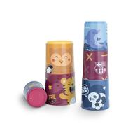 Miniland - Cubi Impilabili FC Barcelona - Cubi per Bebè dai 6 Mesi - Stimolazione Visiva e Motricità Fine - Leggeri, Sicuri e Resistenti