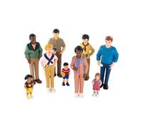 Miniland Diverse famiglie del mondo. Set di 9 bambole dipinte a mano