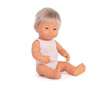 Miniland Dolls: Bambola bebè Caucasico Bambino con Sindrome Down Rubio di Vinil