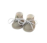 Miniland- Zapatos Dolls 21cm Scarpe per Bambole da 21 cm, Tinta Unita, Colore Grigio, Small, 31190