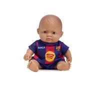 Miniland - Bambola FC Barcelona 21 cm con Divisa Ufficiale Blaugrana - Bambola da Calcio Barça Articolata e da Collezione - Licenza Ufficiale (Latino)