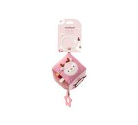 Miniland - Giocattolo mobile per culla - Cubo sensoriale con massaggiagengive, sonaglio e specchio - Stimola i sensi a partire da 0 mesi (Baby Deer)