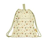 Miniland Kiddie Sack Explorer - Zaino Bambino Tipo Sacco Impermeabile | Leggero e Resistente | Con Tasche e Chiusura a Coulisse | Lavabile e Personalizzabile | Ideale per la Scuola