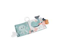 Miniland - Libro sensoriale in tessuto per neonati: texture, forme e motivi marini per la stimolazione tattile e visiva a partire da 0 mesi (Oceano)