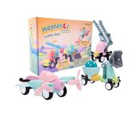 Miniland Magnetics Vehicles - Gioco di Costruzione Magnetico con Veicoli, Blocchi Magnetici per Bambini, Gioco Educativo STEM per Costruire Auto e Camion, 3+ Anni