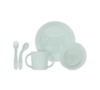 Miniland Meal Set Round Candy. Set di stoviglie rotondo che comprende piatto, ciotola, bicchiere e posate flessibili, realizzato in Spagna con materiali di alta qualità e pensato per tutti i bambini.