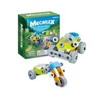 Miniland Mecaflex Moto - Gioco di Costruzione con 56 Pezzi Flessibili, Moto da Montare e Smontare, Gioco Educativo STEM, 4-9 Anni