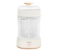 Miniland - Mini Steamy Sterilizzatore a vapore, grande capacità per biberoni, ciucci e tettarelle, unisex, adatto per lavastoviglie, automatico, senza sostanze chimiche (beige)