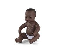 Miniland- Newborn Doll Dolls Neugeborene,Neugeborener Bambola Neonato Africano, Colore ['Marrone'], NWBNBB