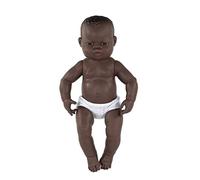 Miniland MINILAND31004 40 cm Newborn African Girl Doll Senza Biancheria Intima -