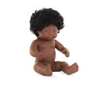 Miniland MINILAND31054 38 cm African Girl Doll Senza Biancheria Intima