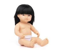 Miniland Miniland31056 Bambola Asiatica Senza Biancheria Intima, Multicolore