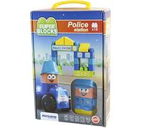 Miniland Miniland32353 Super Blocks Stazione di Polizia, Multicolore