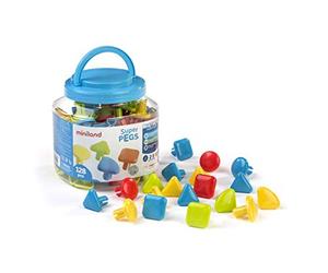 Miniland Miniland95022 Super Pegs Jar 95022, Multicolore