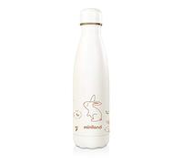 Miniland Natur Bottle Bunny 500ml, bottiglia termica in acciaio inossidabile, che mantiene la temperatura per più di 24 ore, 89346