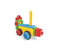 Miniland - Pegy Bricks: All On Board - Gioco di costruzione per bambini con 22 pezzi grandi per creare un treno, gioco creativo per sviluppare l'immaginazione e la motricità, dai 2 anni in su