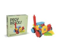 Miniland - Pegy Bricks: Vroom Ride - Gioco di costruzione per bambini con 22 pezzi per assemblare un'auto, stimola l'immaginazione, la motricità e il gioco simbolico, dai 2 anni