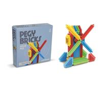 Miniland - Pegy Bricks: Windy Mill - Gioco di costruzione per bambini con 22 pezzi per assemblare un mulino con pale rotanti, stimola la creatività e la motricità, dai 2 anni