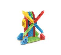 Miniland - Pegy Bricks: Windy Mill - Gioco di costruzione per bambini con 22 pezzi per assemblare un mulino con pale rotanti, stimola la creatività e la motricità, dai 2 anni