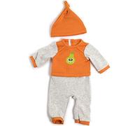 Miniland Pigiama Freddo Arancione a Righe Vestito per Bambole 40 cm, Colore 38-40 cm 31552