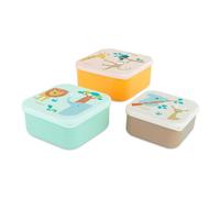 Miniland - Set 3 Contenitori per Alimenti per Bambini, Scatole Pranzo Impilabili, Lavabili in Lavastoviglie e Senza BPA (Jungle)