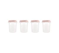 Miniland Set 4 Hermisized Candy 250ml. Confezione da 4 ermetici graduati (250ml), sicuri, resistenti e adatti per lavastoviglie, microonde e congelatore. Collezione Dolce.