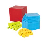 Miniland Set Base 10 per Lavorare e capire la Loro scomposizione numerica. Prodotto in Spagna. Contiene 121 Pezzi, 24 attività, 15 schede e 1 Guida didattica.