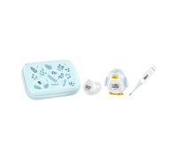 Miniland Set di 3 Termometri Digitali per Bambino con Beauty Case, Termometro Corporeo, Termometro a Succhietto e Termometro da Bagno | Thermokit Bear