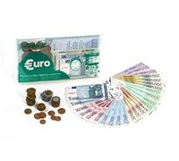 Miniland- Set Euro Portafoglio : 28 Banconote + 80 Monete, Multicolore, 1 - NUOV