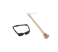 Miniland Set Occhiali e Bastone per Bambole, Accessori educativi per Lavorare sulla diversità Funzionale, empatia, inclusione ed educazione ai valori