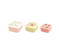 Miniland Snackbox-3 Butterfly - Set di 3 Contenitori Snack Bambino 230 ml, 350 ml e 540 ml | Scatole Impilabili | Compatte e Resistenti | Senza BPA e Lavabili in Lavastoviglie | Ideali per la Scuola