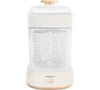 Miniland - Mini Steamy Sterilizzatore a vapore, grande capacità per biberoni, ciucci e tettarelle, unisex, adatto per lavastoviglie, automatico, senza sostanze chimiche (beige)