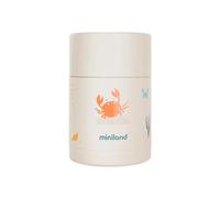 Miniland - Thermos Bebè per Alimenti 600ml in Acciaio Inox, Mantiene la Temperatura per oltre 24h, Chiusura Ermetica e Isolamento a Doppia Parete (Crabsy)