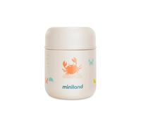Miniland - Thermos Bebè per Alimenti 280ml in Acciaio Inox, Mantiene la Temperatura per oltre 24h, Chiusura Ermetica e Isolamento a Doppia Parete (Crabsy)