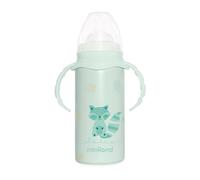 Miniland Thermobaby Dolce Menta 240ml. Thermos da 240ml in acciaio inox con tettarella, a doppio strato di acciaio, che mantiene la temperatura della bevanda fredda e calda per ore.