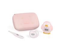 Miniland - Thermokit Dolce Candy: Set Termometri Bambini con Borsa da Toilette Impermeabile,Termometro Flessibile, Ciuccio e Bagno Pinguino, Ideale per Cura Neonati e Regalo Perfetto