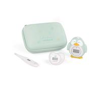 Miniland Thermokit Dolce Mint. Set di tre termometri per bambini in pratica borsa da toilette.