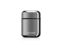 Miniland - Thermos per alimenti da 280 ml, in acciaio inox, chiusura ermetica e isolamento a doppia parete, mantiene la temperatura più di 24 ore fredda e calda (Silver)