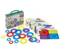 Miniland- Translucent Math Color Rings Giocattolo di Sviluppo Anelli traslucidi Adatti per tavoli Luminosi, M, 32160