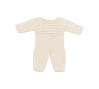 Miniland Vestiti per Bambole 15 3/4 '' Pigiama Lavorato A Maglia Colore Bianco - ECO, Made in Spain, Qualità, Gioco di Ruolo, Educativo