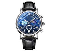 MINILUJIA 50M Impermeabile Uomini Mappa Del Mondo Orologi Creativi Universo Stellato Terra Globo Luna Sole Rotante Eye-catching Personalizzato Cool Unique Mens Orologi, nero Luminoso, unico