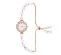 MINILUJIA Elegante orologio da polso da donna di lusso con piccolo quadrante dorato Bling verde foglie di ulivo strass cinturino orologio analogico sottile cinturino da donna cinturino regolabile